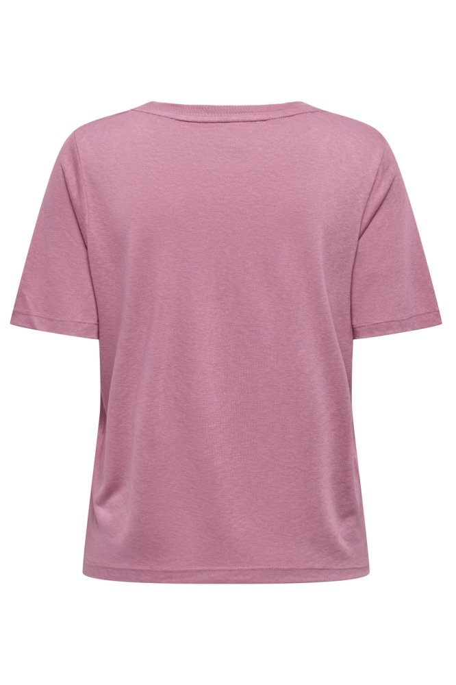 ONLELISE S/S V-NECK TOP JRS NOOS 15257390 HEATHER ROSE